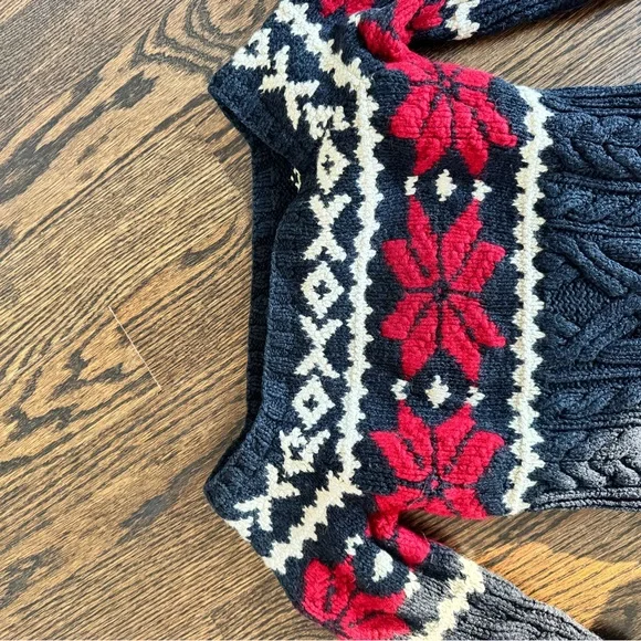 Ralph Lauren Navy and Red Cable Knit Sweater - Picture 3 of 3